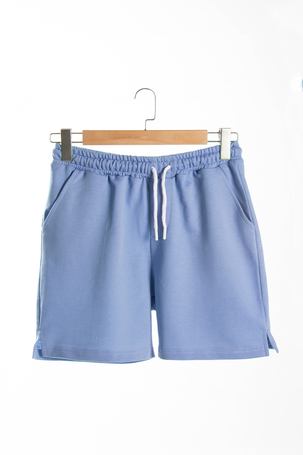 2 Pack Men's Gray - Blue Basic Regular Fit Shorts & Bermuda - 5