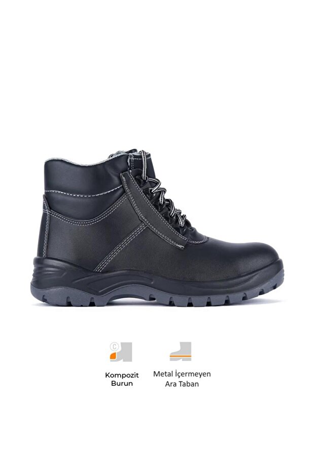 Policap 023 S3 SRC Vidala Deri Kompozit Burun Kevlar Ara Taban İş Botu - 2