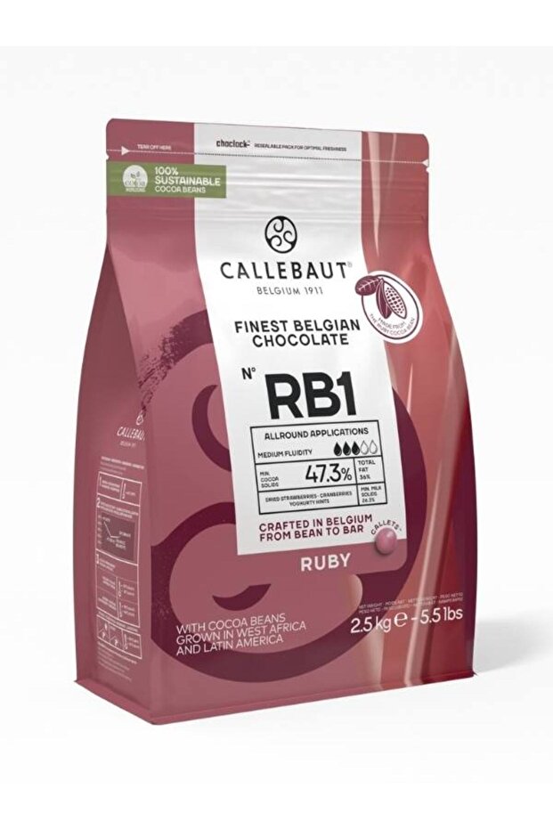 Ruby Rb1 Kuvertür Drop Çikolata 2,5 Kg - 3