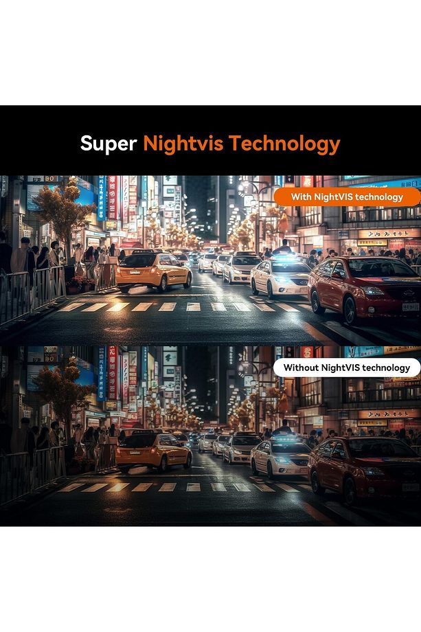 N1 Dual 1296P + 1080P Dash Cam Ön ve Arka Kamera, WiFi, Gece Görüşü, 24 Saat Park İzleme - 2