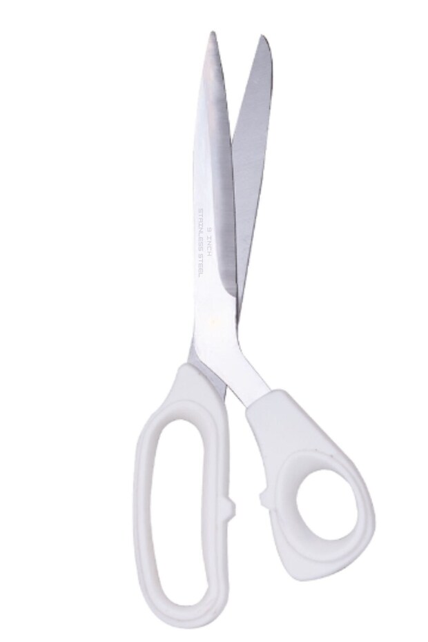 مقص بلاستيك ابيض 9 بوصة - 1