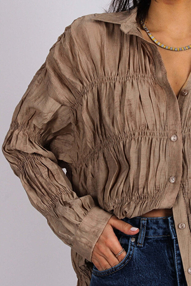 Bej Gipeli Gömlek - 2