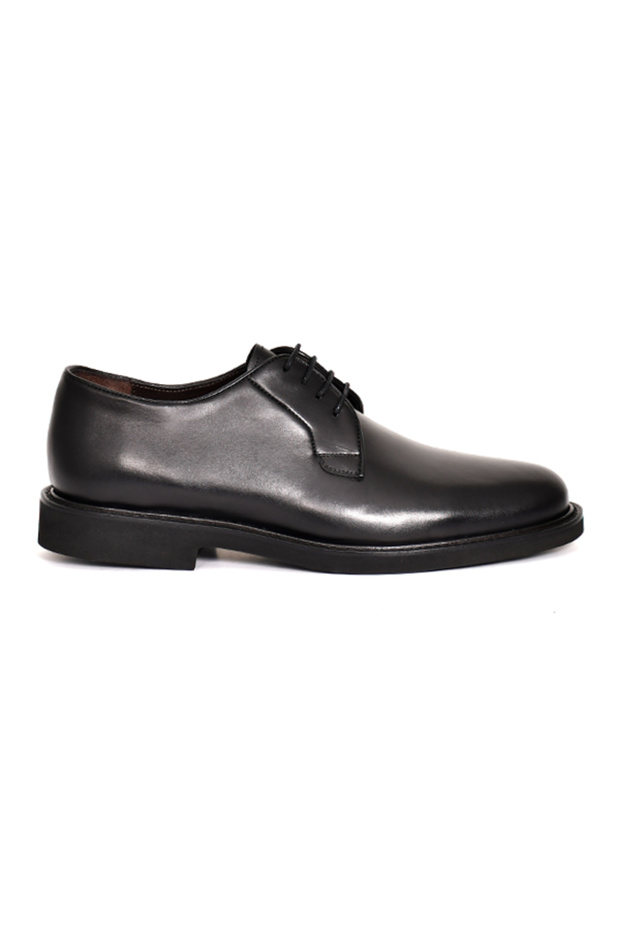 Genuine Leather Black Classic Men's Shoes Eva Sole Lace-Up - Tuna 9437