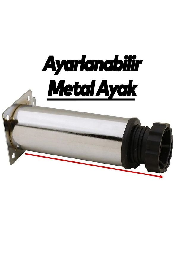 10 ADET 6 cm Mobilya Kanepe Baza Koltuk Metal Destek Yükseltici Ayağı Ayakları Krom Lüks 42 Çap - 8