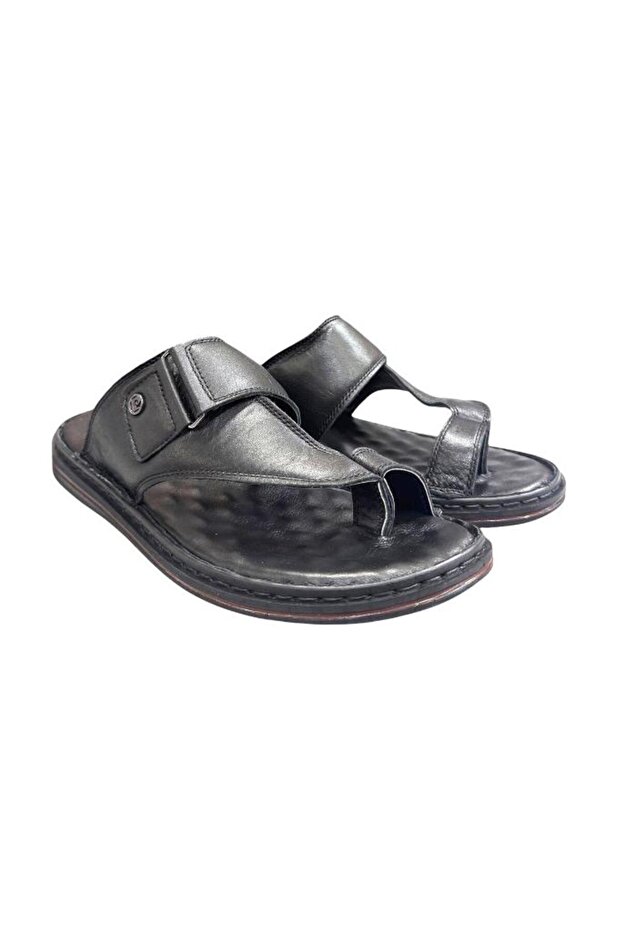 Flip Flop Sole Genuine Leather Men's Slippers