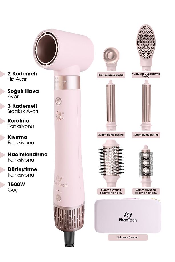 Ks-611 Airbreeze 6 Başlıklı Saç Şekillendirme Ve Kurutma Seti - Bukle, Hacim, Hızlı Kurutma - 1