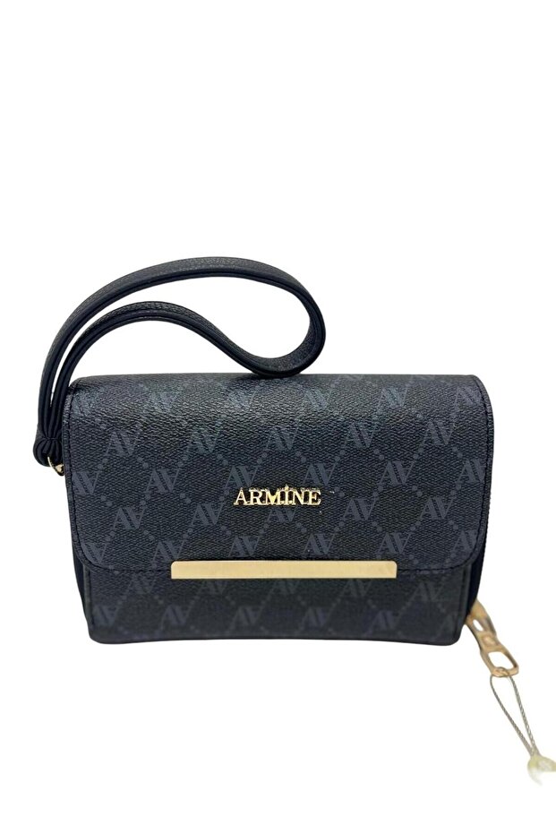 Stylish Modern Women's Dotted Shoulder Bag Useful Daily Bag Black