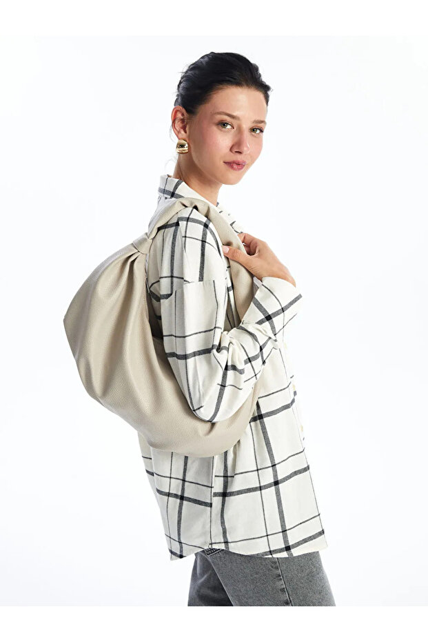 Lcw Accessories Beige Leather Look Women's Shoulder Bag