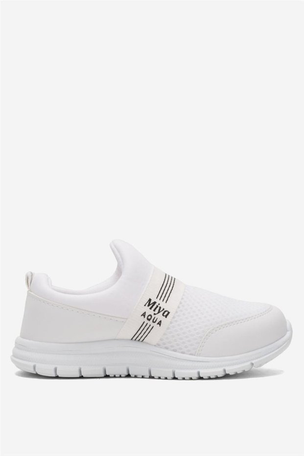 Unisex Elastic Lightweight Airfle Children's Sports Shoes White