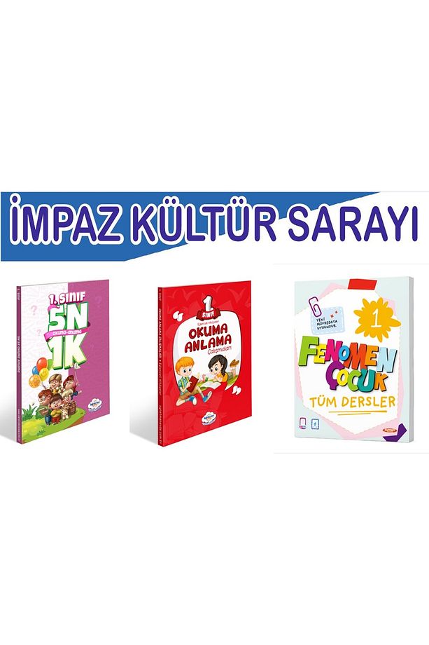 1.SINIF TÜM DERSLER SORU BANKASI +OKUMA ANLAMA+5N 1K OKUMA ANLAMA 3LÜ SET - 1