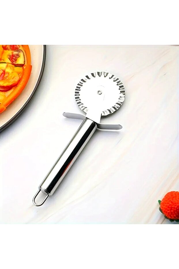 Stainless Steel Serrated Pizza Ravioli Dough Cutter Cutting Knife Dough Forming Roulette