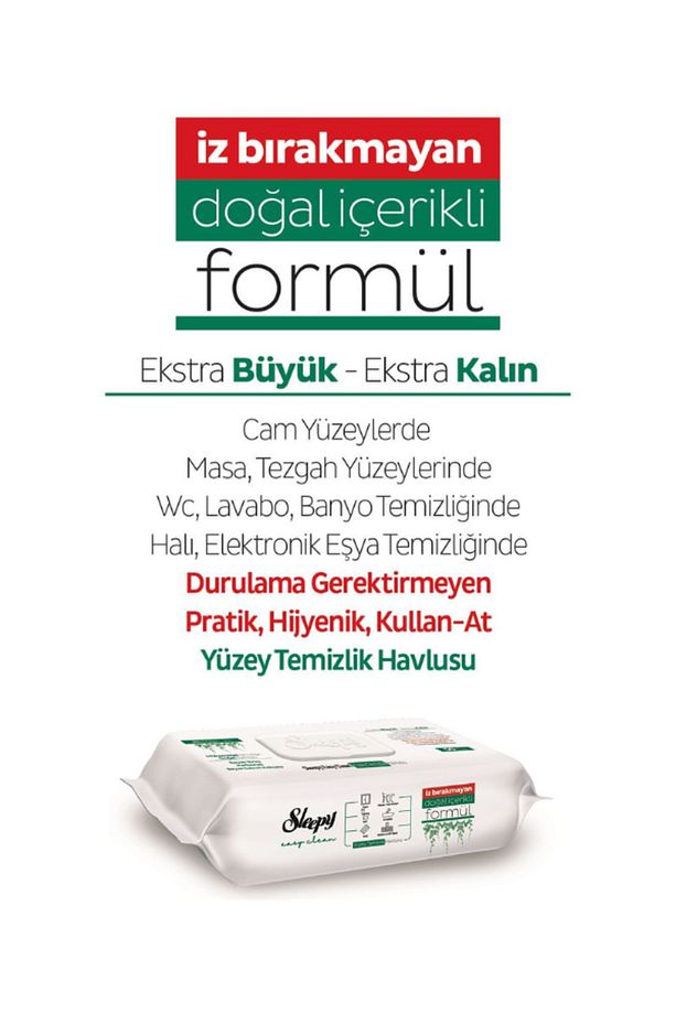 Easy Clean Parabensiz Yüzey Temizlik Havlusu Beyaz Sabun Kokusu 100 Yaprak - 2