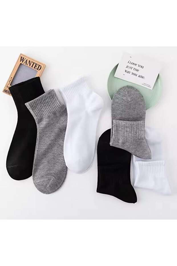 Unisex Cotton 6'Pair Short Socks