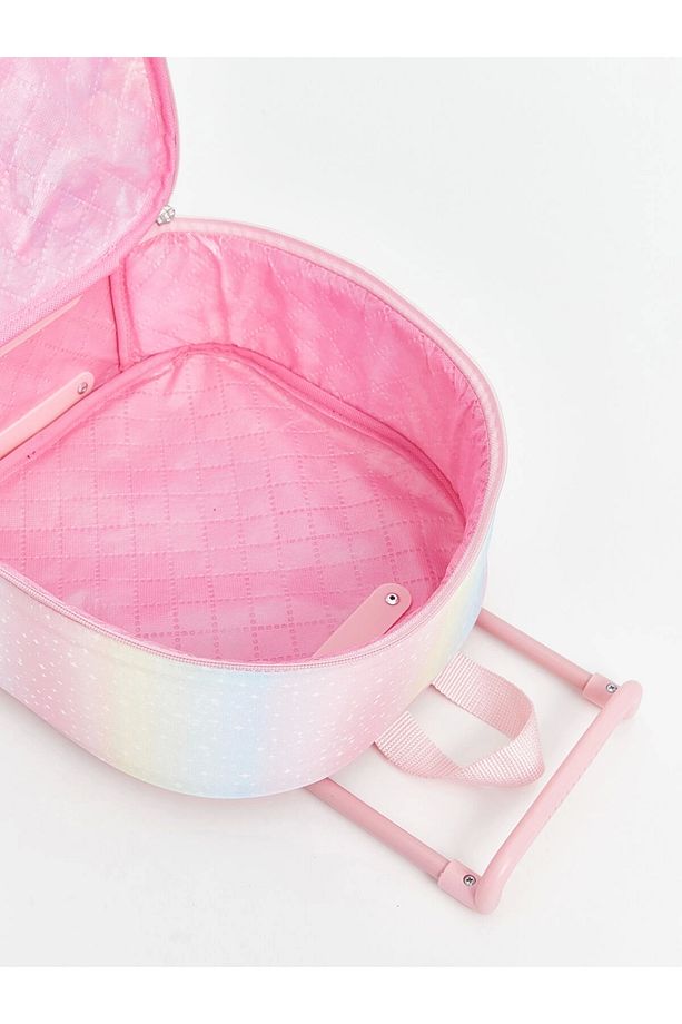 LCW ACCESSORIES PEMBE Baskılı Kız Çocuk Çekçekli Çanta - 4