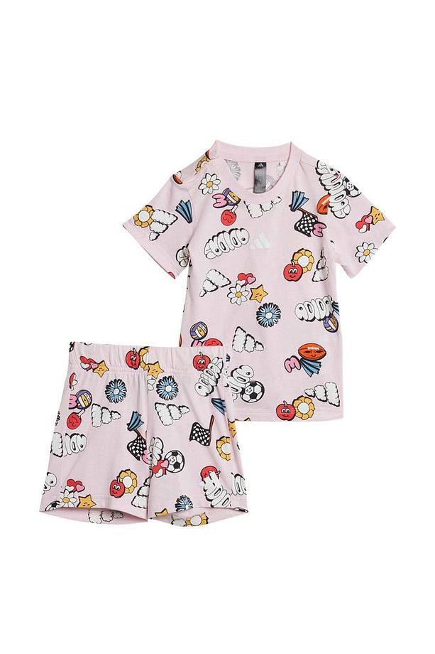 Pembe Bebek Eşofman I Fun Aop Set Jı6235 - 2