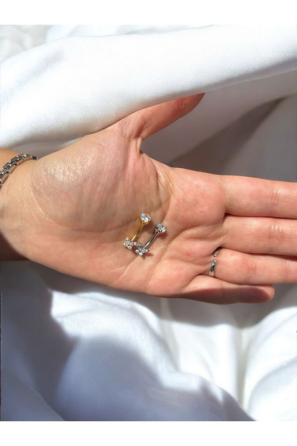 Çelik Minik Kelebek Göbek Piercing - 5