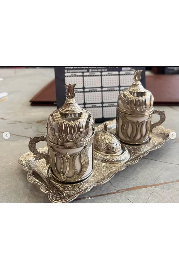 Türk Kahvesi Fincanı Arap 2 Kişilik Kahve Takımı Kahve Mırra Espresso Kahve Fincanı 2 Li Set - 1