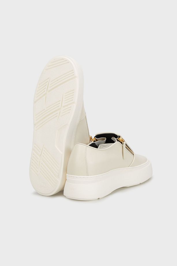 Hakiki Deri Logolu Kalın Tabanlı Sneaker Ayakkabı Erkek AYAKKABI EU40010 - 4