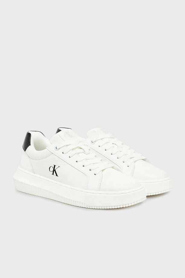Logolu Deri Sneaker Ayakkabı YW0YW0176901W AYAKKABI YW0YW01769 01W - 2