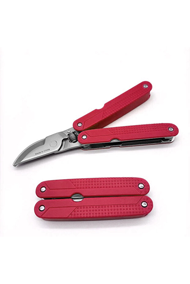 مقص متعدد الوظائف، تتضمن الأدوات مقصًا ومنشارًا خشبيًا وحقيبة حمل - 3