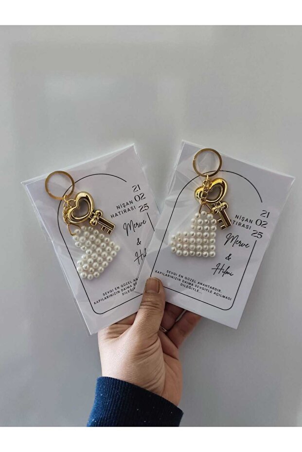 Breloc inima de perla 10buc - 1