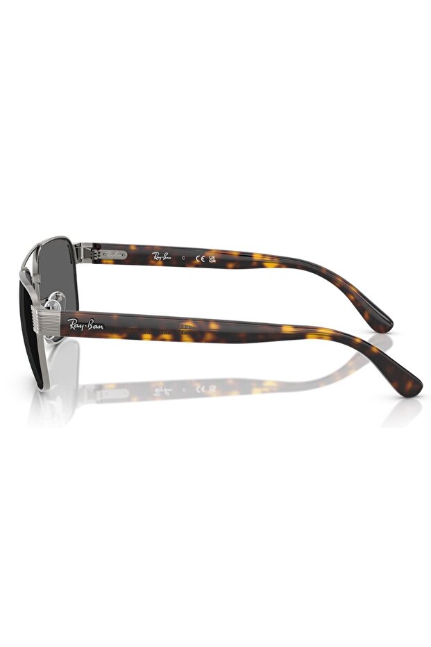 نظارات شمسية مربعة للجنسين من راي بان - RB 3751 - مقاس العدسة: 58 مم - لون رمادي داكن - 3