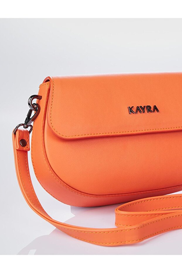 Oval Form Çanta Turuncu - 6