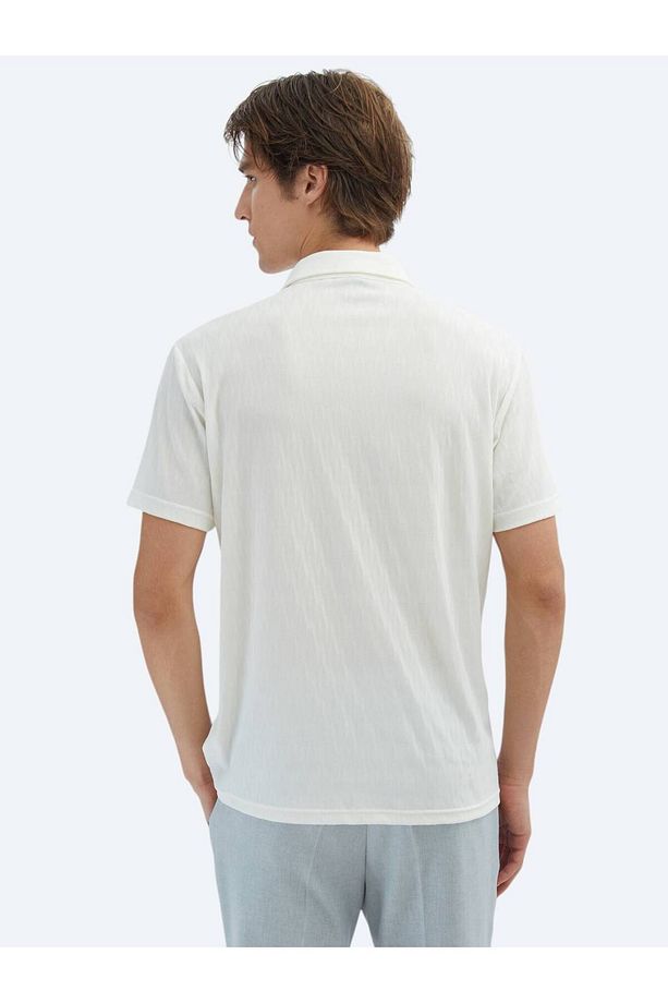 Ekru Desenli Regular Fit Casual Gömlek - 6