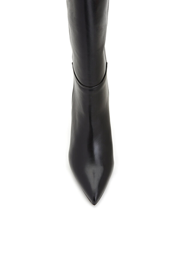 Siyah Kadın Deri Çizme - 4