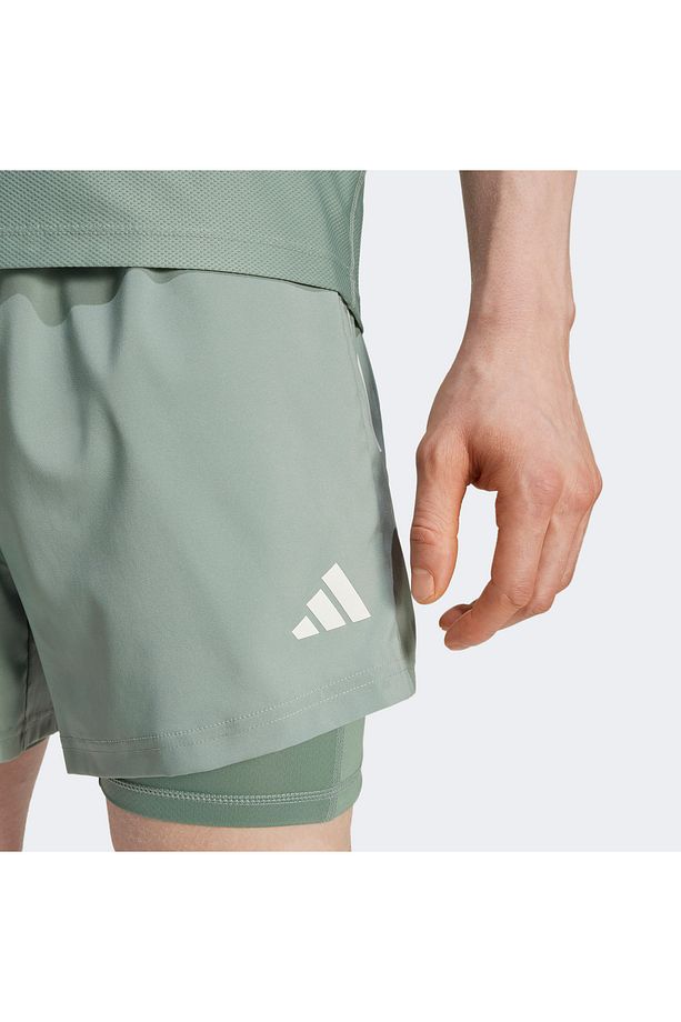 Own The Run Climacool 2 In 1 Erkek Yeşil Koşu Şortu - 6