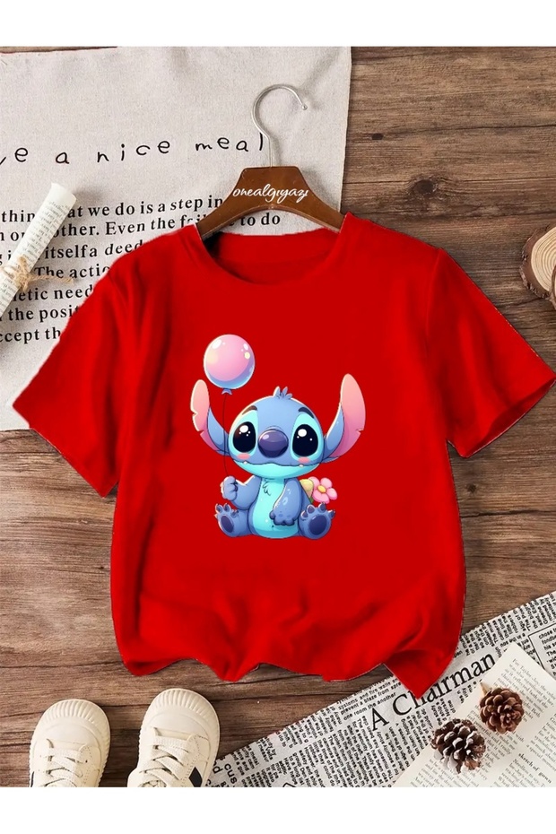Stitch Printed Children's Oversize T-Shirt