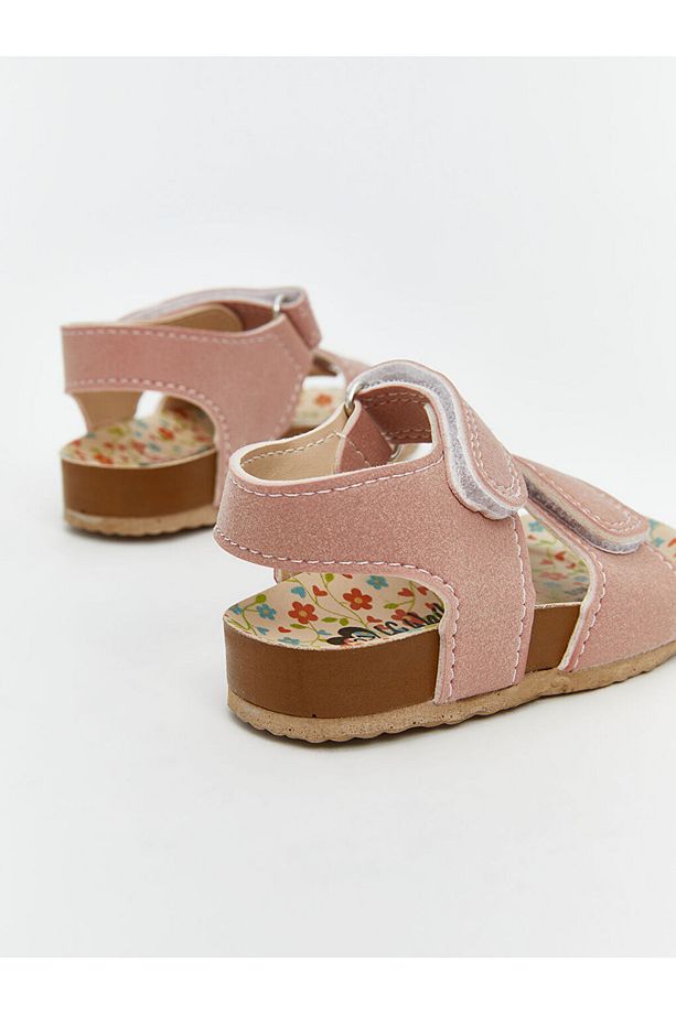 LCW STEPS Pembe Cırt Cırtlı Kız Bebek Sandalet - 5