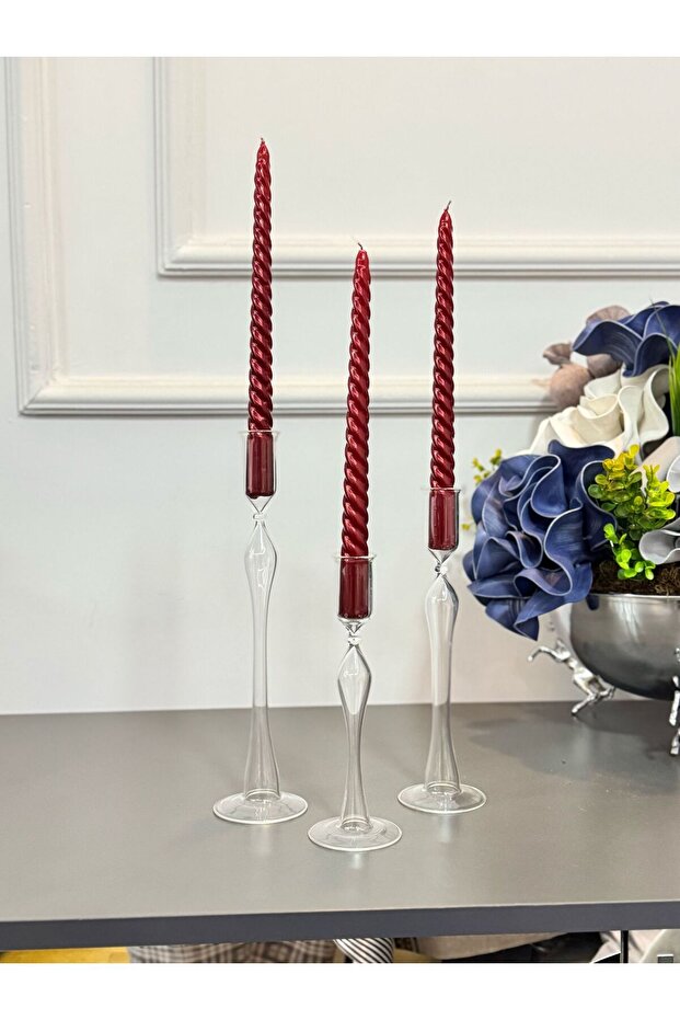 CAM ÜÇLÜ ŞAMDAN - LİLYUM MODEL - 3