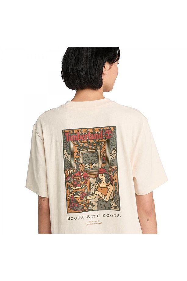 Tb0a6dpd Washed Boot Lab Back Graphic Tee Beyaz Erkek T-shirt - 4
