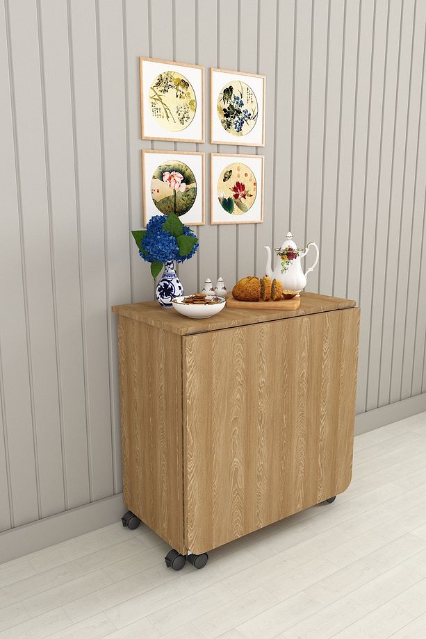 %100 Mdflam 105cm Mutfak Adası Yemek Masası Kahve Köşesi Ma-01 - 4