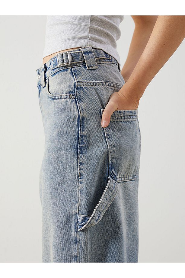 Baggy Fit Kadın Jean Pantolon - 3
