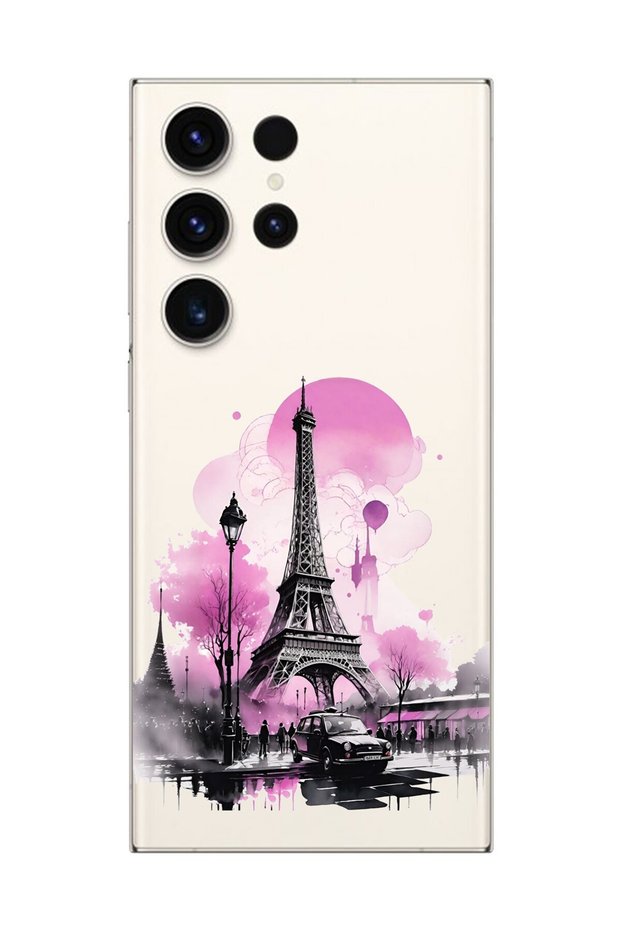 Transparent Case Compatible with Samsung Galaxy S23 Ultra Design Paris 1