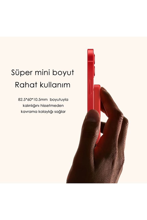 Magsafe Powerbank 4200mah 15w Hızlı Şarj Ince Ve Hafif Iphone Ve Android Uyumlu - 4