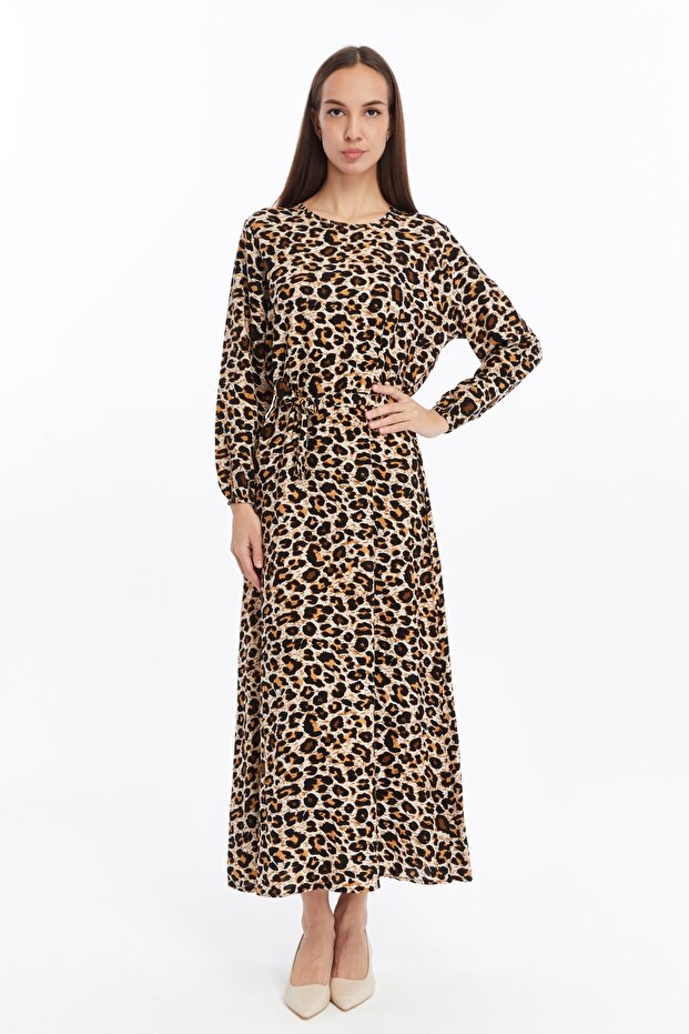 LEOPAR DESENLİ ELBİSE - 2