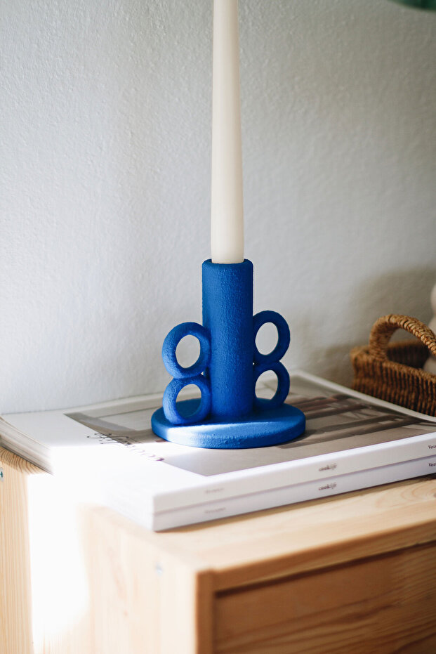 Kulplu Dokulu Şamdan Mumluk - 2