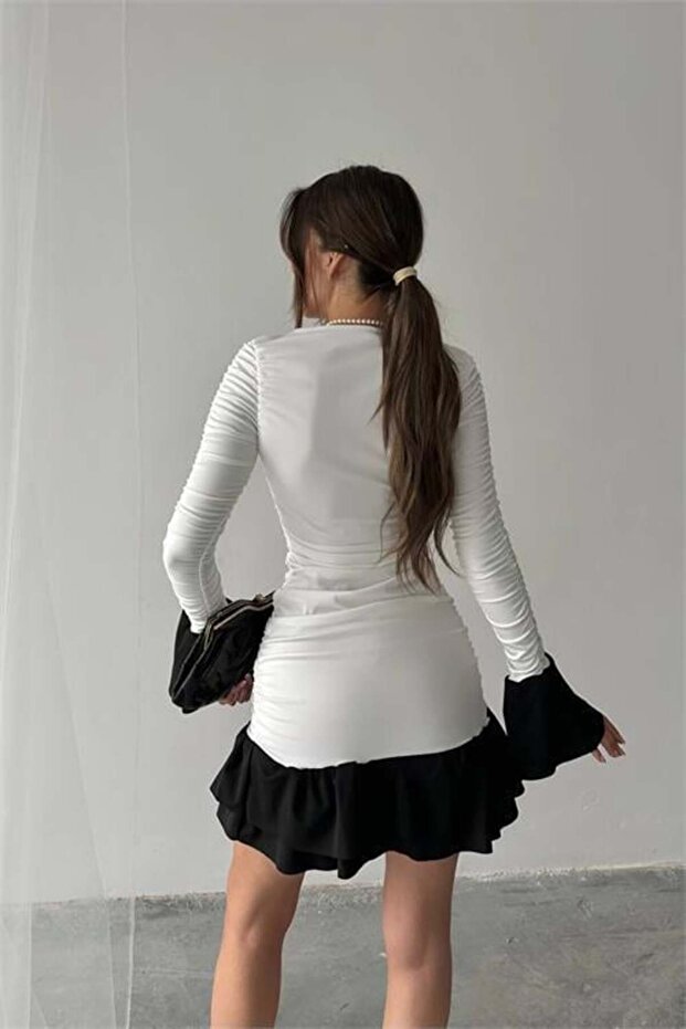 γυναικείο μίνι φόρεμα μπλούζα Με σούρες DPDF024 - 7