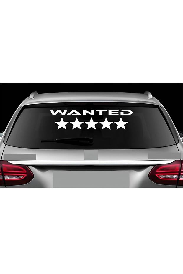 ARABA-AYNA-DUVAR İÇİN "WANTED"YAZILIVE RESİMLİ FOLYOS TİCKER - 1
