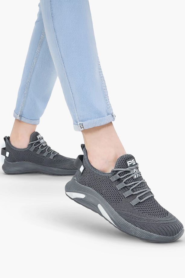 Spor Ayakkabı Sneaker Triko Nefes Alır Yumuşak Taban Bağcıklı Sneaker Unisex - 1