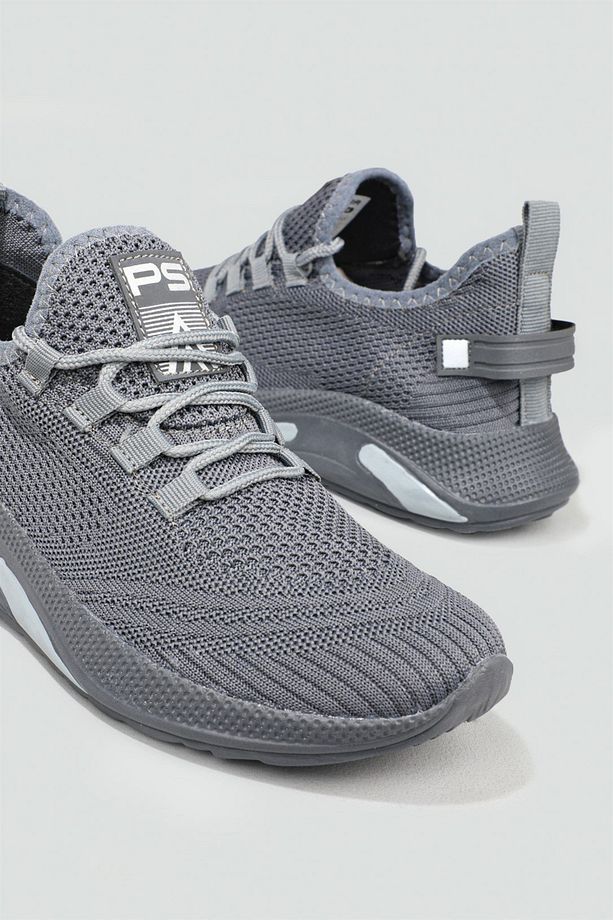Spor Ayakkabı Sneaker Triko Nefes Alır Yumuşak Taban Bağcıklı Sneaker Unisex - 4