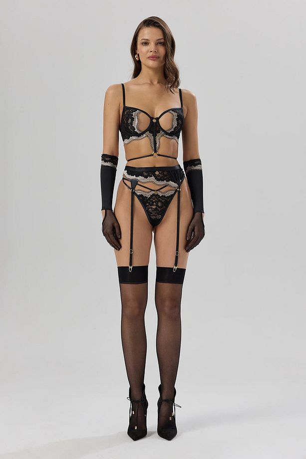 Sensure Siyah Dantelli String - 3