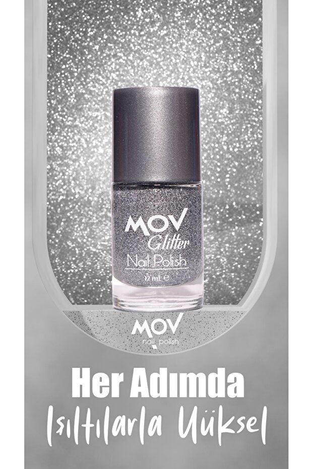 Glitter Simli Oje Gri No:2 - 1