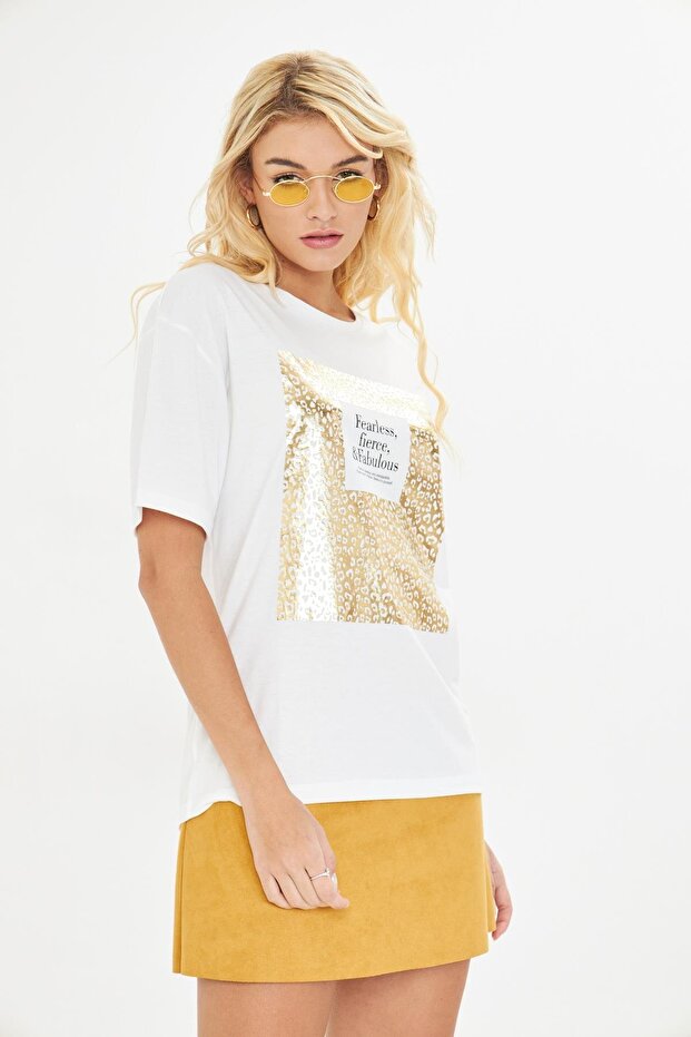 Baskılı Basic T-Shirt - 6