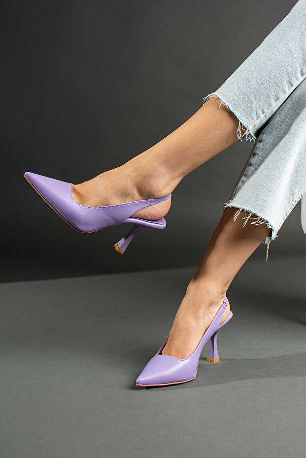 Look Here Open Back Heeled Shoes