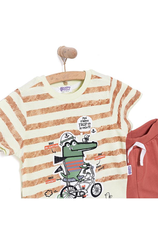 Fun World 3D Erkek Tshirt-Şort Erkek Bebek - 3