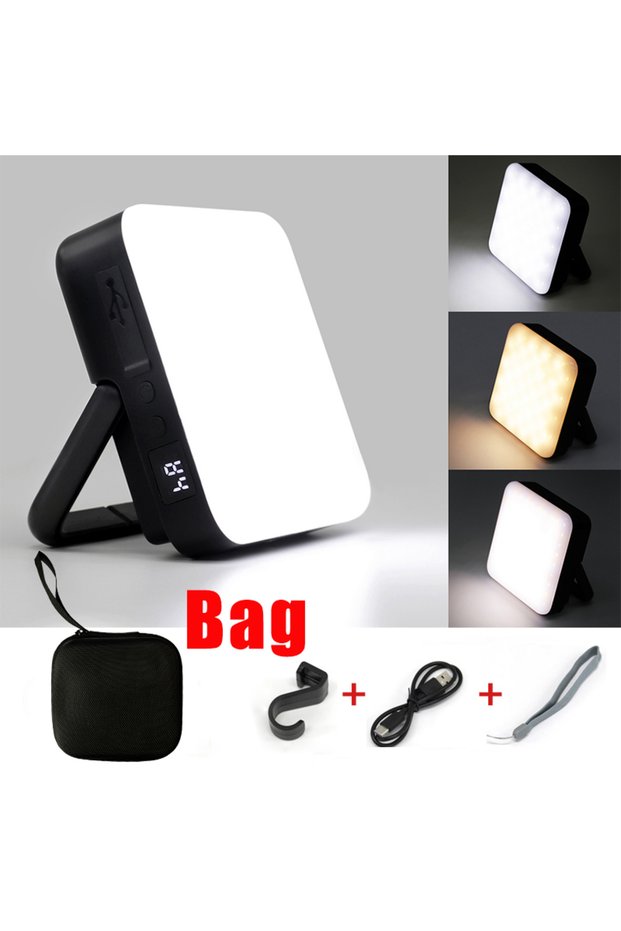 NK-X5S Black 30W Bag 10000mAh Rechargeable Camping Lantern Portable Outdoor Camp Light Magnet Emerge